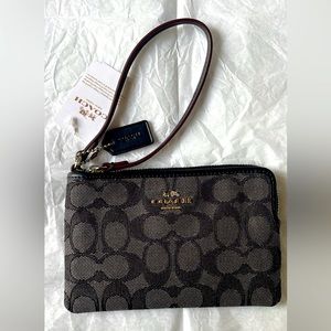 Mini Black C Coach clutch BNWT